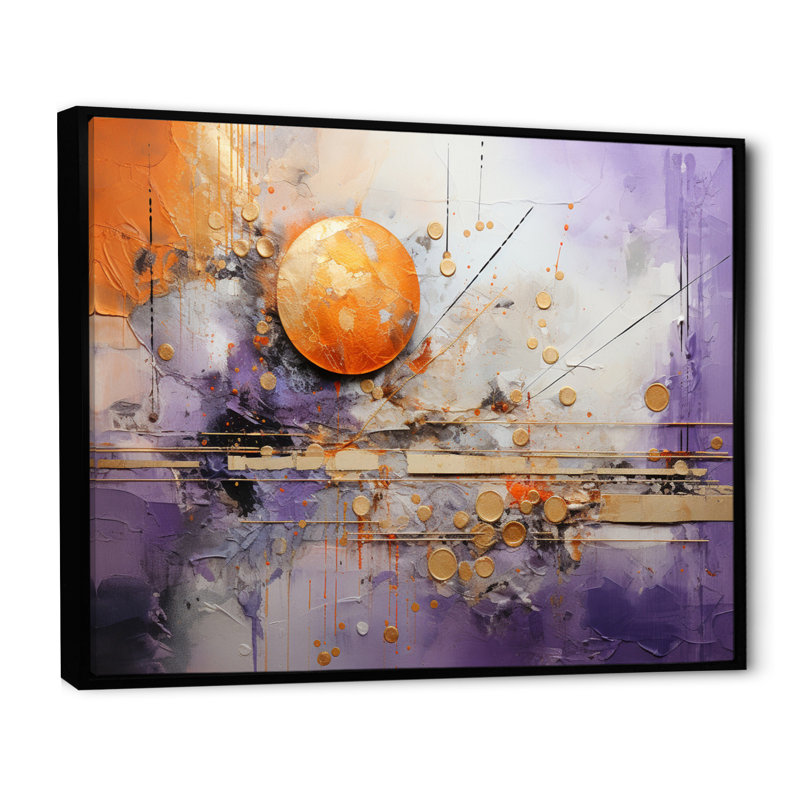 Gelasias Collage Fusion I - Imprimé, Cadre flottant noir, H 30 po x l 40 po x P 1,5 po
