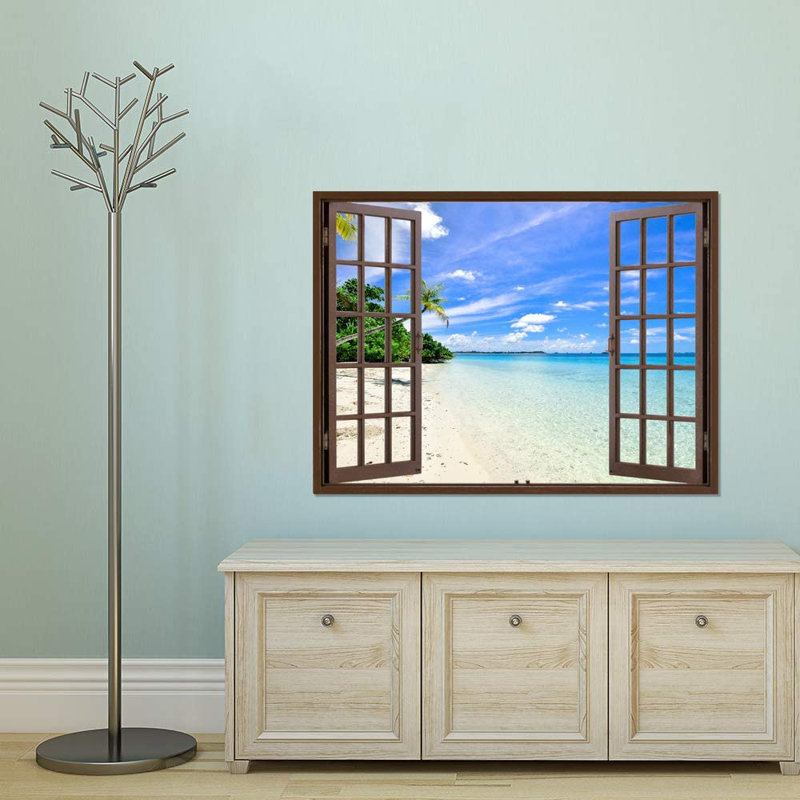 Murale ciel et eau de mer lisse, L 24 po x L 32 po