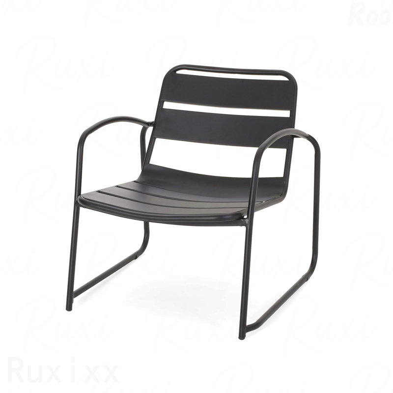 Patio Chair, Matte Black