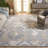 Delaina Ebony Hand Tufted Wool/Cotton Damask Rug in Gray/Ivory-87998203
