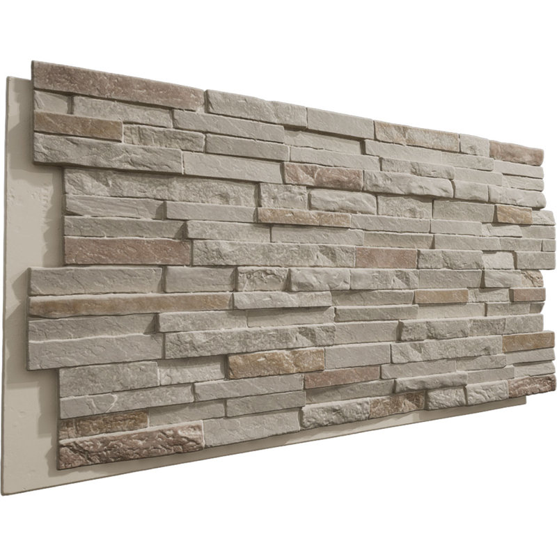 Panneau de pierre artificielle EverStone Eldorado, l 48 po x H 25 po x P 1 po, couleur pierre de nuage, Nuage de pierre
