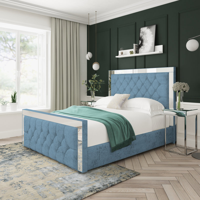 Upholstered Divan Bed, Kingsize (5'), Ocean