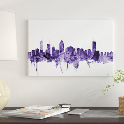 « montréal, canada horizon » par michael tompsett, impression sur toile tendue