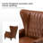Ameliah Genuine Leather Wingback Chair-207342223