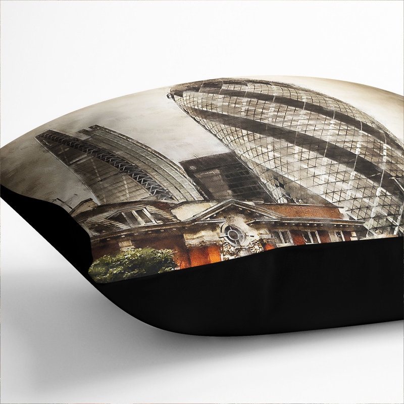Square Cushion, 55cm H x 55cm W x 20cm D, Black