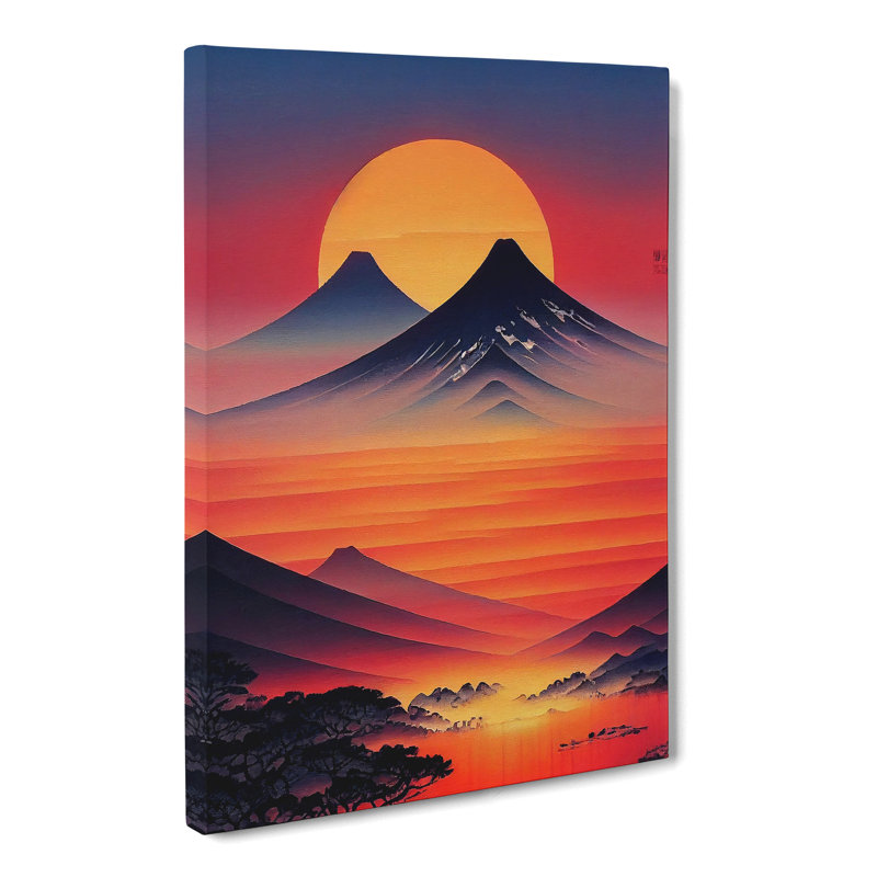 Kendleton Japanese Sunset - Wrapped Canvas, 50cm H x 35cm W x 3cm D