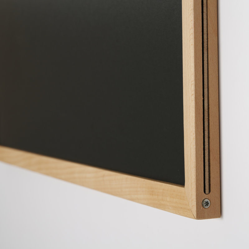 Wall Fiberboard Reversible Mini - Up To 2' Chalkboard, Natural Wood