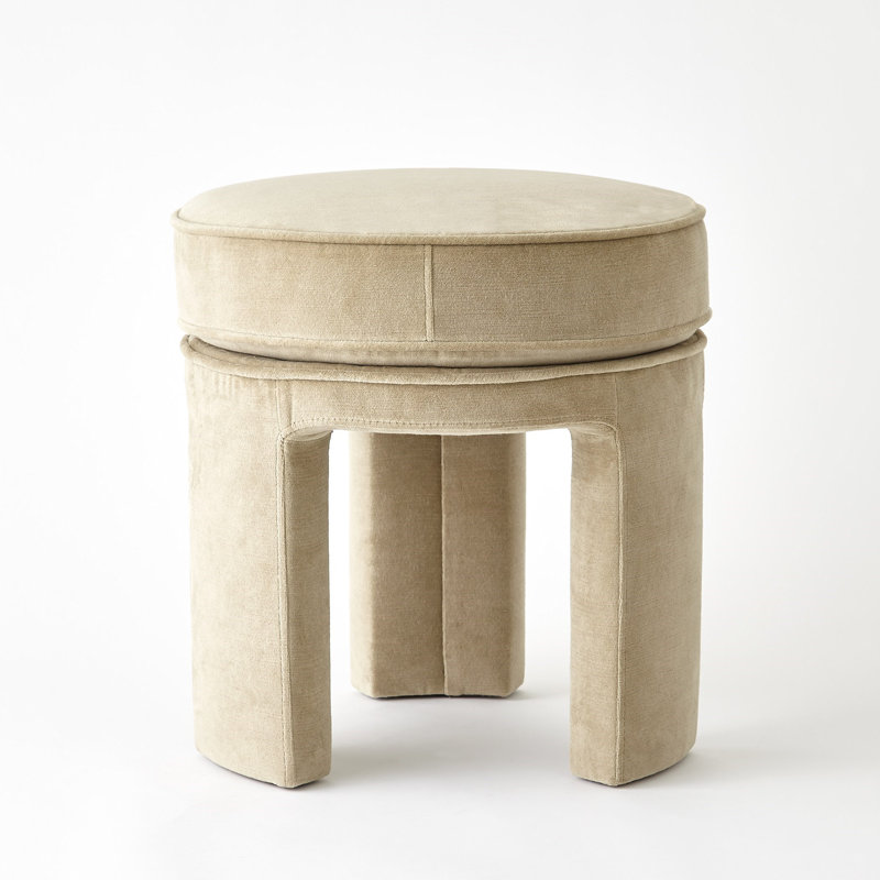 Papu Upholstered Decorative Stool, Beige