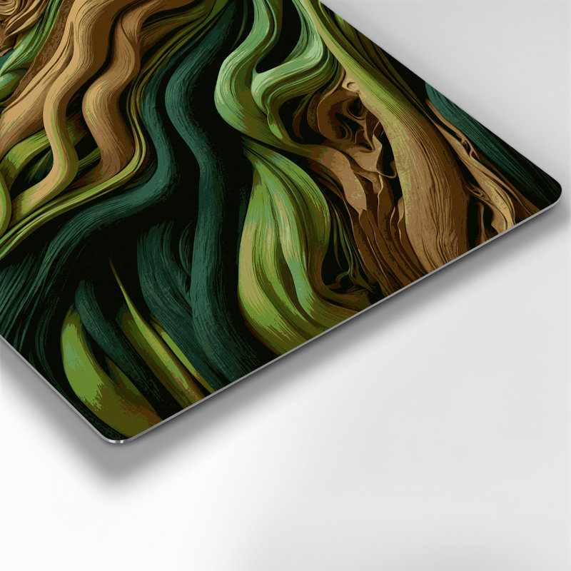 «Biomorphic Abstraction 54», art mural en métal vert, H 16 po x l 16 po