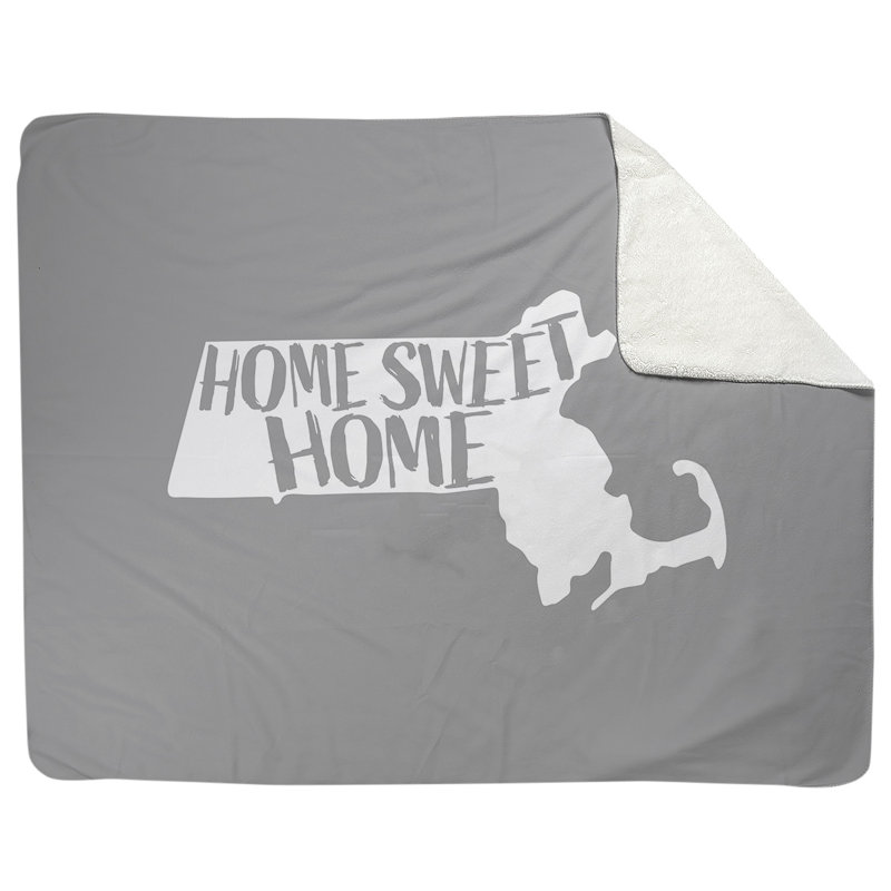 Jeté polaire home massachusetts, l 52,5 po x L 62,5 po, Gris