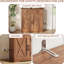 Armoire de cuisine de 71 po de hauteur avec station de charge, huche de ferme avec support à micro-ondes, armoire de rangement avec tiroir et portes, brun-129047062