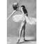 Classic ballet dancer - Grey framed matted print for decor