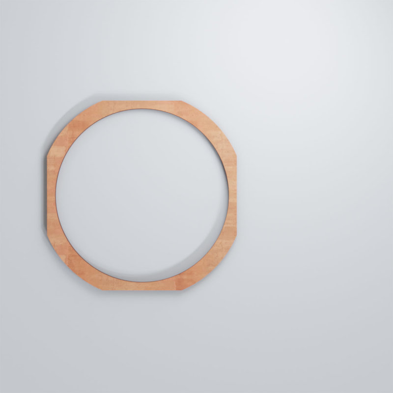 Panneaux muraux décoratifs en bois, 3/8", Petit (l 18 1/2 po x H 11 3/8 po), Cerisier