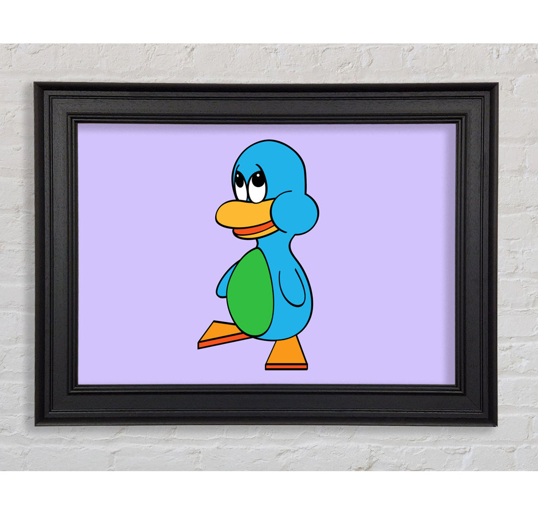 Sad Duck Lilac - Bilderrahmen Kunstdrucke