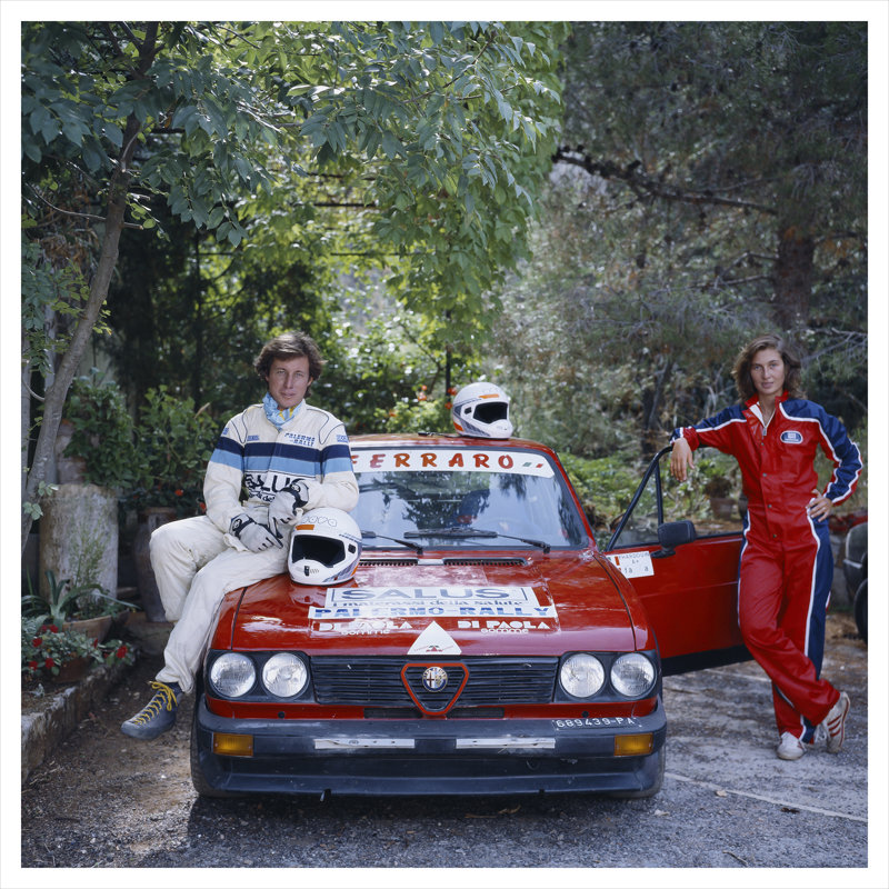 Rallying Aristocracy Print by Slim Aarons, Unframed, 45" H x 45" W x 0.1" D