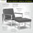 Faux Leather Armchair with Ottoman-1628494882