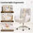Teddy Home Office Computer Chair with 3.9" Adjustable Height, 360° Swivel Wool‑Like Texture Ergonomic Task Chair, Vanity Chair for Makeup Room-1242593402-1242593401