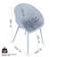 Été - Paquet de 2 chaises longues bleu clair modernes - Plastique PP intérieur / extérieur toutes saisons avec table pliante multifonctionnelle intérieure / extérieure moderne - Plateau de table en PP avec pieds en métal (blanc, kaki)
