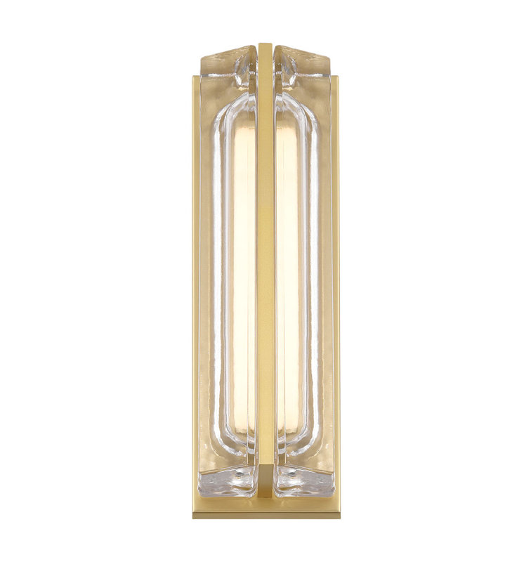 Langferd, Outdoor, 16", Matte, Clear Glass, Gold