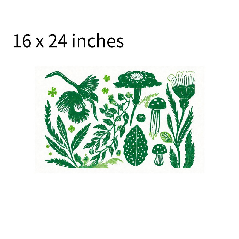 Tapis pour salle de bain Green Plant