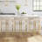 Dollie Set of 3 Upholstered Gold Chenille Solid Back Counter Stool-861838358