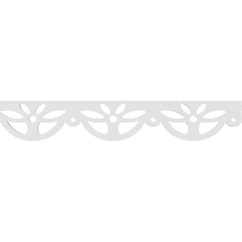 Garniture de sol en PVC de qualité architecturale H 8 po x P 5/8 po x L 48 po Weston, H 8 po x L 48 po x P 0,63 po