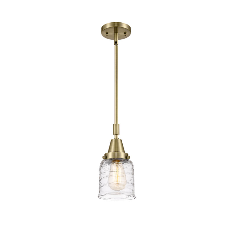 1 - Light Single Pendant, Antique Brass, 44.12" H x 5" W x 5" D, No Bulb Included