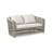 Crellen 63.5 " W Curved Metal Loveseat with Cushions