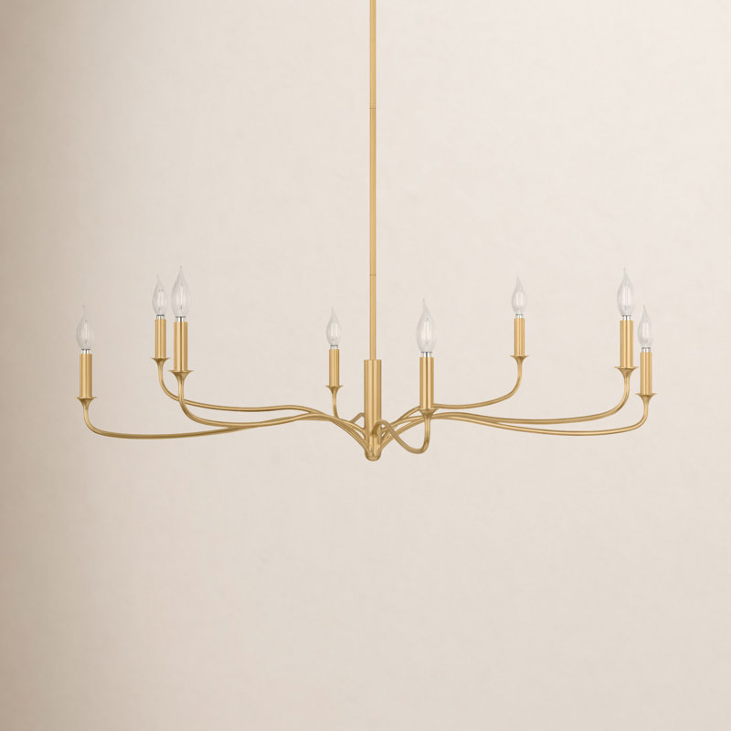 Wetherell 8-Light Chandelier, 63" H x 42" W  x 42" D, 8, Gild