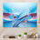 «Fractal Blue and White Fusion I», art mural en métal fractal MT137550