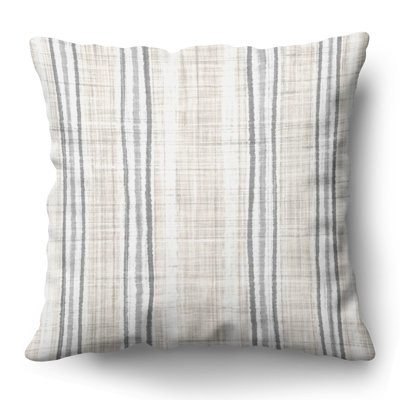 Coussin décoratif à rayures en polyester de qualité supérieure