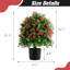 Ensemble de 2 rosiers artificiels rouges de 21,6 po
