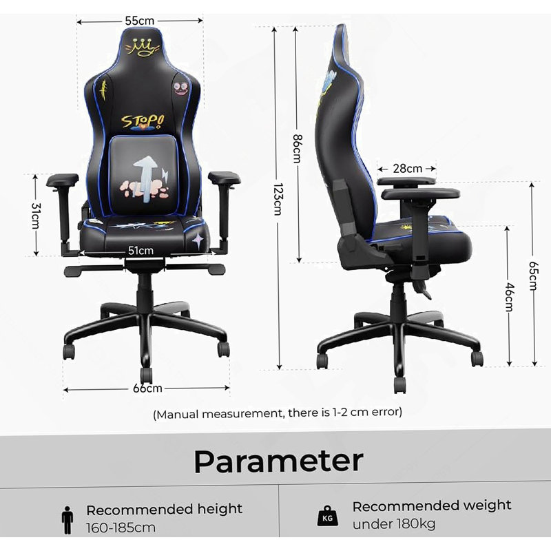 Fauteuil de jeu, Noir