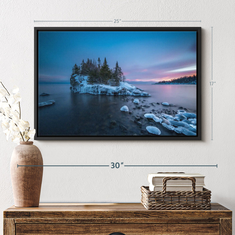 «Dramatic Sunset At Lake Superior», reproduction sur toile, H 17 po x l 25 po