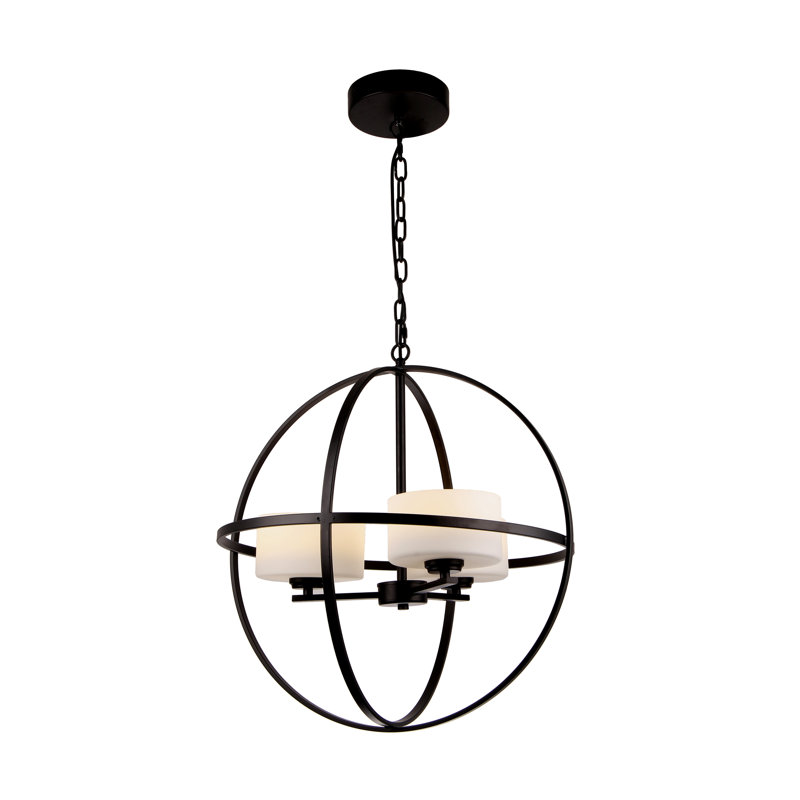 3 - Light Dimmable Globe Chandelier