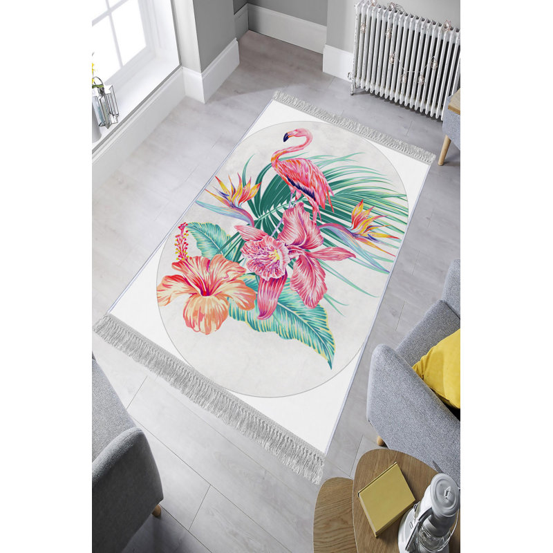 Luxurious Velvet Area Rug, 5.9 x 9.2 Feet | 100% Velvet Fabric, 100% Cotton Sole, 0.4 in Pile Height | Antibacterial, Non-Slip, Machine Washable | Elegant 3D Digital Print for Living Room & Bedroom Decor