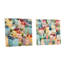 Rian - Ensemble de 2 peintures murales abstraites en acrylique-103928314