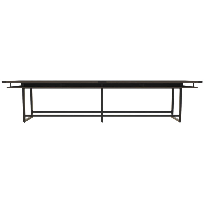 Table de conférence Mirella, H 42 po x L 192 po x p 47,25 po, Tabac du Sud, Noir