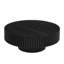 Table basse ronde en bois de 35,43 po pour appartement, table basse de salon moderne avec piédestal robuste, noir (même SKU: W876P353898)