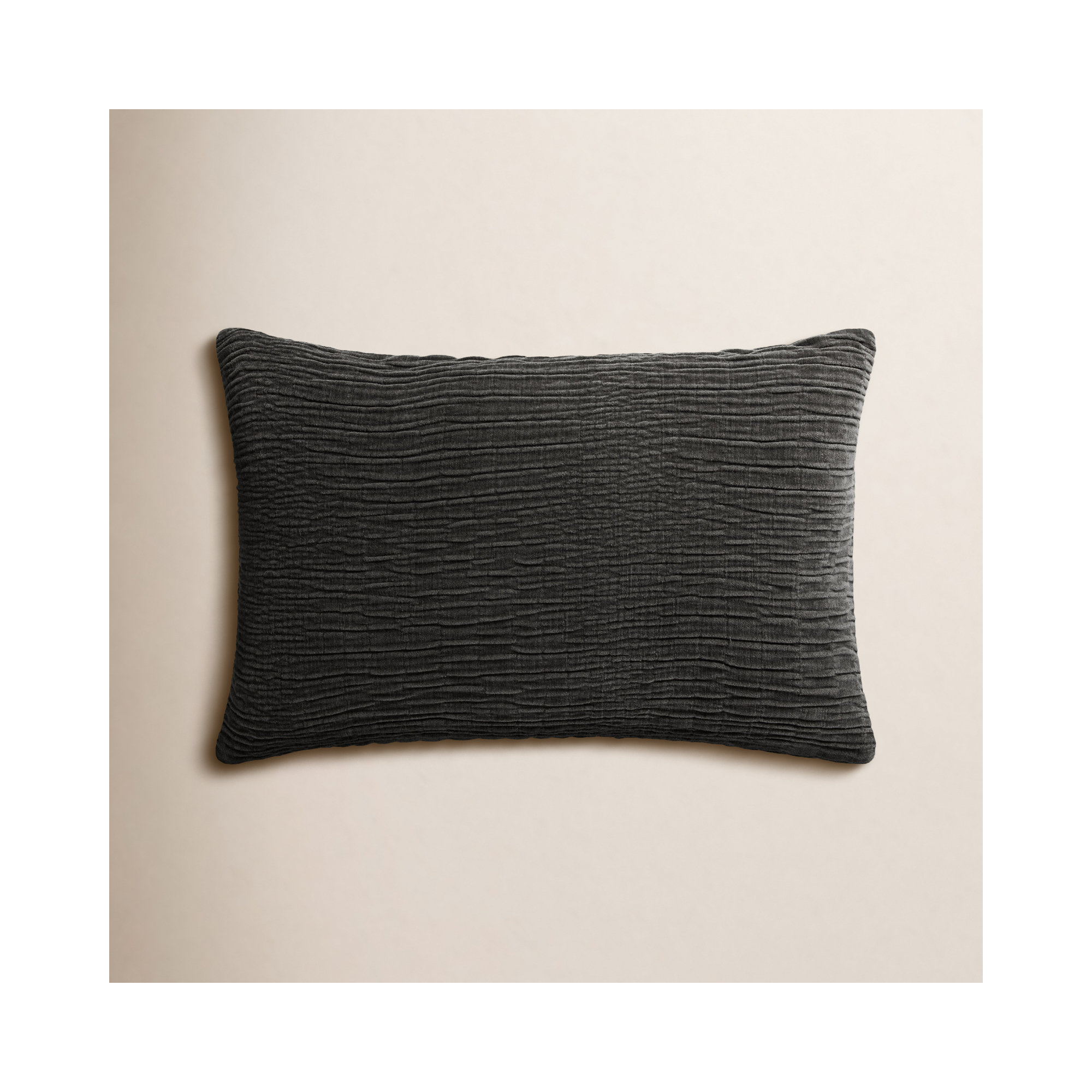 Edan Throw Pillow, Charcoal, Down, 13" x 21"