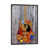 Dark Rustic Wood Floater Framed