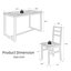 Ensemble de table de salle à manger 48 pièces en bois 48 po pour 4 panneaux de fibres à densité moyenne, dossier incurvé, conception Tuck compacte, table de 176 lb, boîte mince de 4,7 po-796115047-783621581-783621579