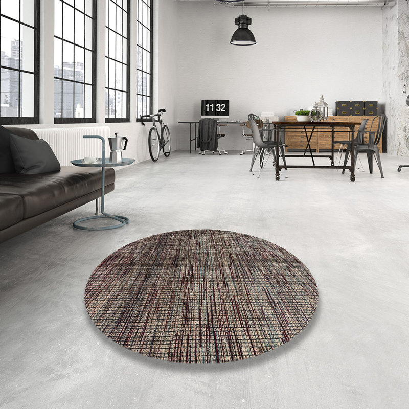 Tapis abstrait moderne 4548, Rond 6 pi