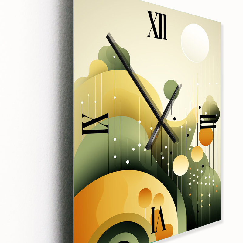 Horloge murale abstraite rétro, H 28 po x l 12 po x P 1 po