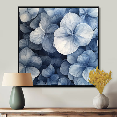 Hydrangea Cluster With Blue Petals II - Hydrangea Wall Art