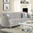 Dolby Grey And Chrome Sofa With Tufted
