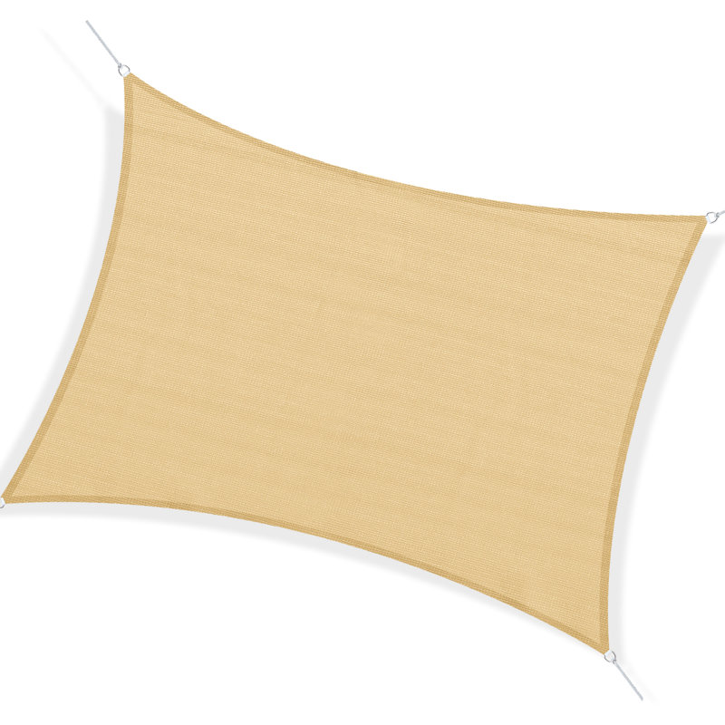 Auvent d'extérieur 13 po x 20 po en sable, bloqué, pour terrasse avec corde à voile 20 pi, protection,