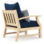 Chaise de patio Paulet avec coussins Sunbrella-881406795