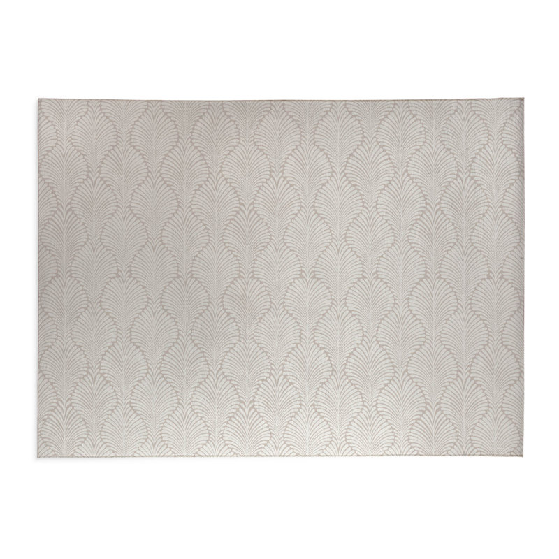 Elegant Palms Kids Play Mat, Rectangle 3' x 5', Taupe