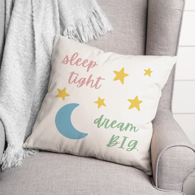 Coussin intérieur / extérieur Sleep Tight Dream, H 18 po x l 18 po, Carré